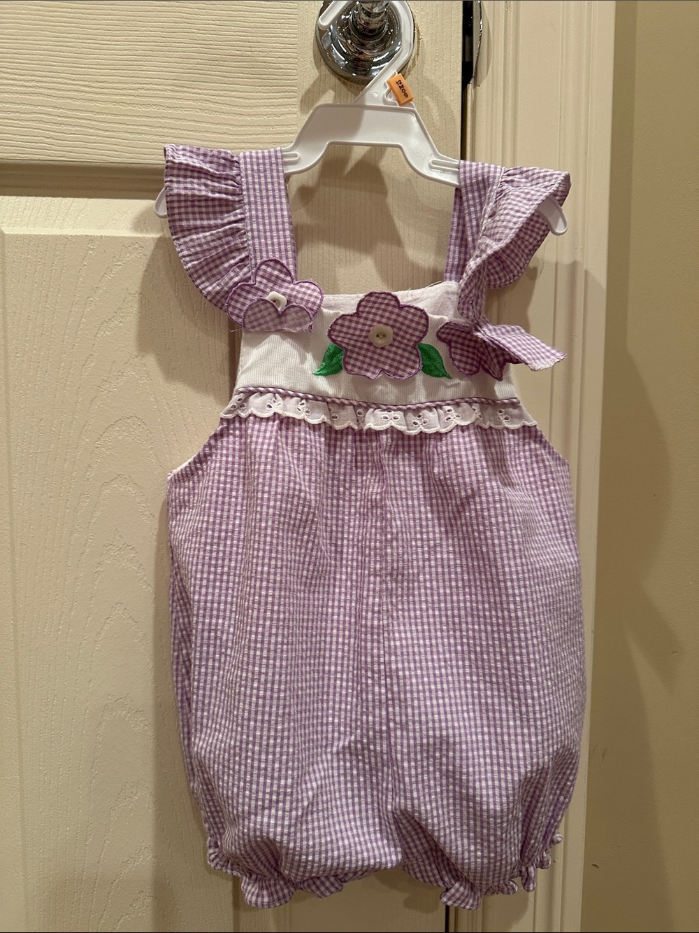 Lavender Floral Baby Bubble Romper